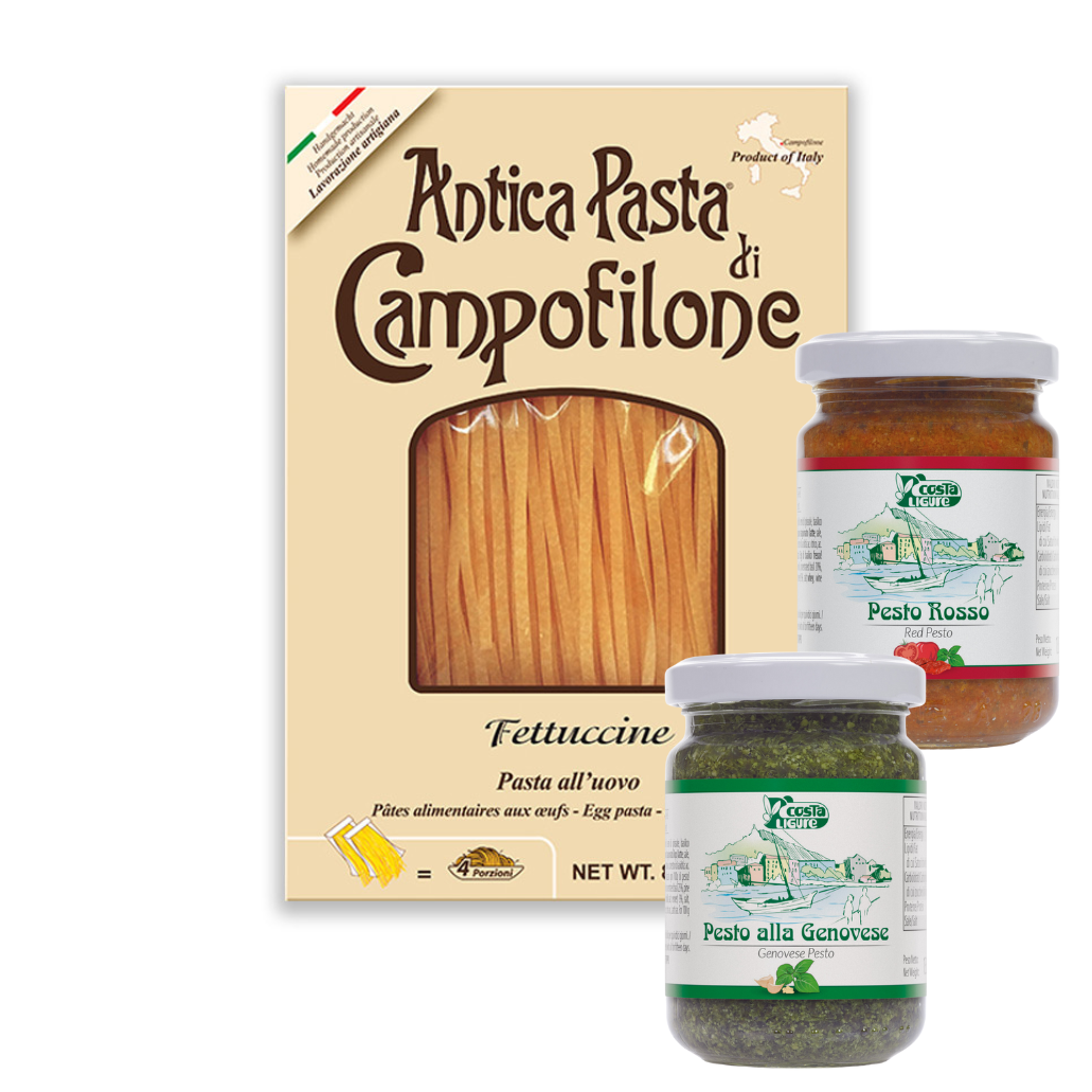 Pasta-Set: Fettuccine & 2x Pesto